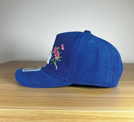LA Cherry Blossom - Blue Corduroy