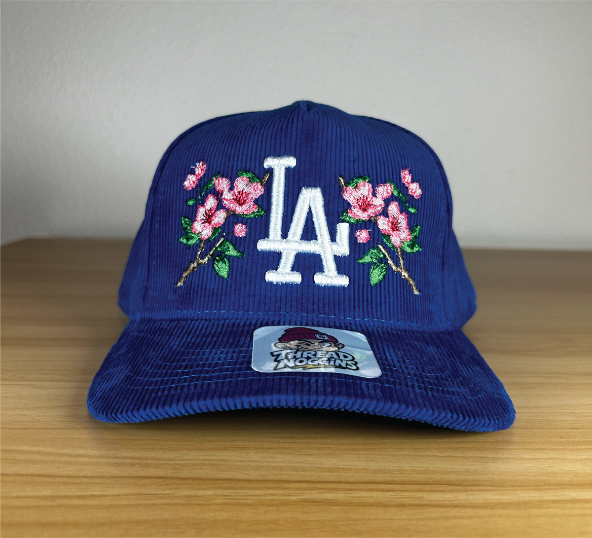 LA Cherry Blossom - Blue Corduroy