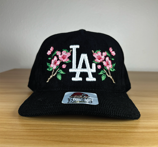 LA Cherry Blossom - Black Corduroy